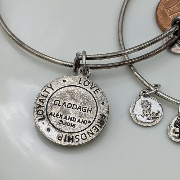 Alex and Ani Rafaleian Silver Set of 2 Bracelets - Picture 6 of 8